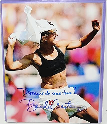Brandi Chastain Dedikált 8x10-es fénykép az AMERIKAI Női Nemzeti Csapat 1999-Es Női világbajnokság, Foci