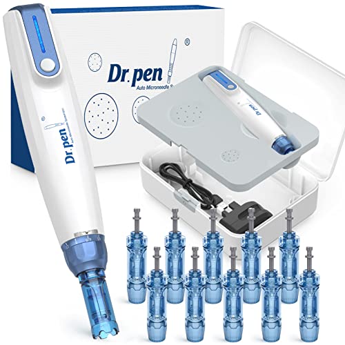 Szakmai Microneedling Toll - Dr. Toll A9 Elektromos Derma Pen 10 Csere Patron - Állítható Microneedle Dermapen Otthoni Használatra