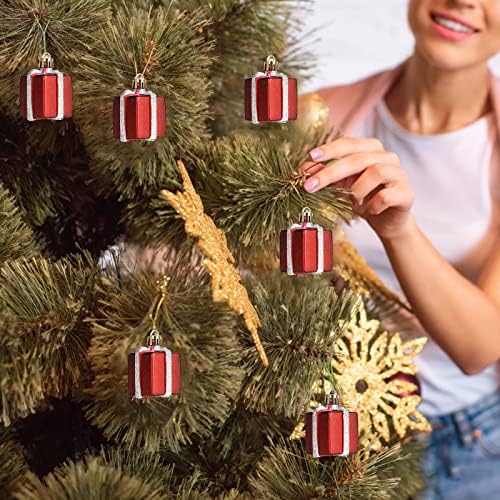 String Karácsonyi Dísz Dekoratív Műanyag Ajándék Táskák Festett Különleges Alakú 5cm 12db karácsonyfa Medál ólomüveg Fogas