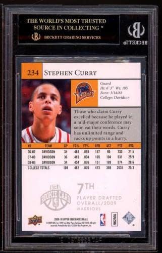 Stephen Curry Újonc Kártya 2009-10 Felső szint 234 (BLACK LABEL ÉRINTETLEN) lenne beégés 10 - Kosárlabda Asztalon Kezdő