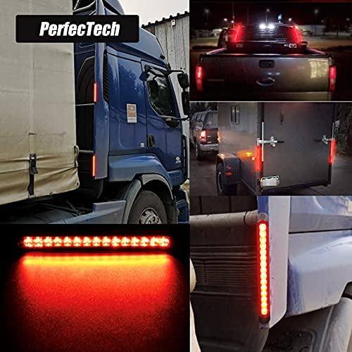 PerfecTech 15 LED-Pótkocsi Fék hátsó Lámpa, LED-Bár Ne Kapcsolja hátsó Lámpák Vízálló Közgyűlés Fék Szalag Piros Fény a Tengeri