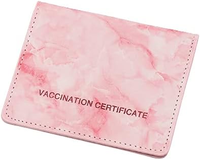Forgatható Árut Vakcina Kártya Protector PU Bőr Oltási igazolvány Pénztárca, CDC Oltási igazolvány Protector 4 X 3 Cm, Immunizálás