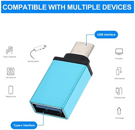SOLUSTRE USB Adapterek 6db Fém Kék Adapter c - Típusú Átalakító Típus - Hasznos Telefon C. Csatlakozó Típusa USB Laptop,