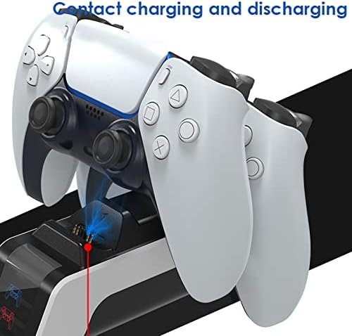 HelloCreate Controller Töltő Twin töltőállomás a PS5 Irányítók Kettős Dock Gyorsan töltőállomás Playstation 5 Vezérlő
