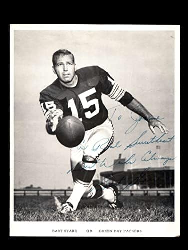 Bart Starr PSA DNS Aláírt Vintage 8x10 Autogramot Fotó Packers