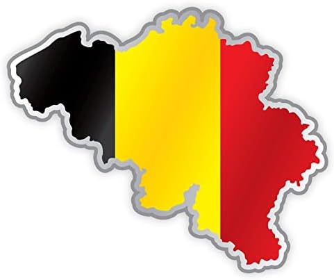 Belgium térkép, Zászló, Matrica, Matrica 5 x 4