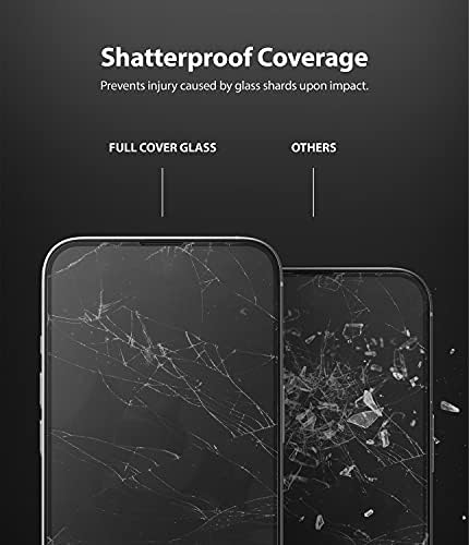 Ringke Teljes Borító Üveg Kompatibilis az iPhone 13 / iPhone 13 Pro képernyővédő fólia, Anti-Karcolás, Case-Barátságos Első
