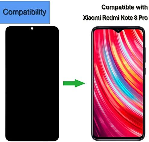 LCD Képernyő Kompatibilis a Xiaomi Redmi Megjegyzés 8 Pro M1906G7I, M1906G7G 6.53 LCD Érintőképernyős Kijelző Összeszerelési