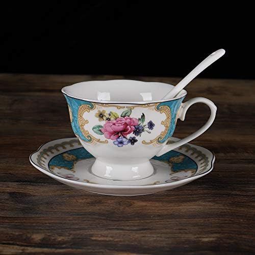 fanquare 15 Db Európai Retro Rose Tea,angol Flora Tea Felnőtteknek,Porcelán Kávés Készlet