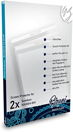 Bruni képernyővédő fólia Kompatibilis Somikon NX4564-944 Védő Fólia, Crystal Clear Védő Fólia (2X)