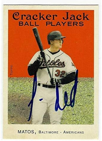 Luis Matos Aláírt 2004 Topps Cracker Jack Kártya 101 Baltimore Orioles - Baseball Asztalon Dedikált Kártyák