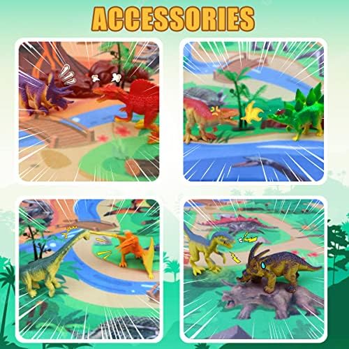 Dinoszaurusz Kamion Játékok Gyerekeknek 3-5 Éves, DUPHLAGT Tyrannosaurus Közlekedési Autók Playset a Vissza Dino Autók, Tevékenység