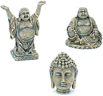 Penn-Plax Akvárium Díszek Mini Buddha Gyűjtemény (Ülni, Állni, Fej)~3pk
