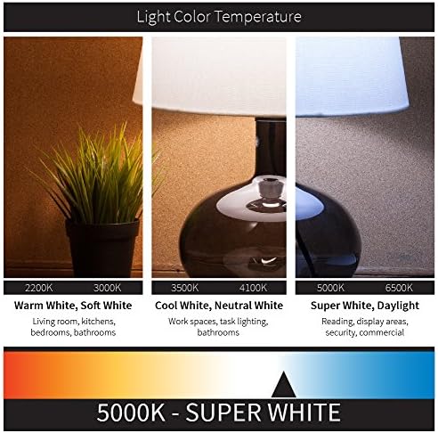 Sunlite LFX/LED/CC/100W/MV/50K LED-100W (400W Egyenértékű) Hordozható IP64 Kukorica Munka Fény, 360° 5000K Szuper Fehér Fény