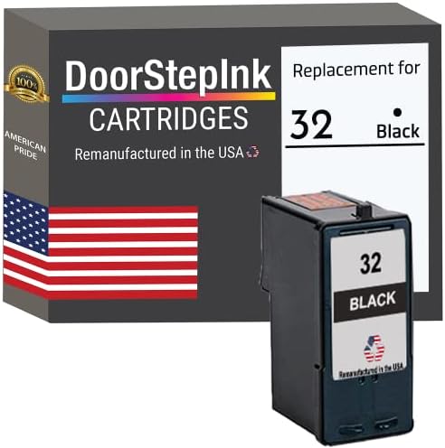 DoorStepInk Felújított, Az USA-ban Tintapatron Lexmark 32 Fekete