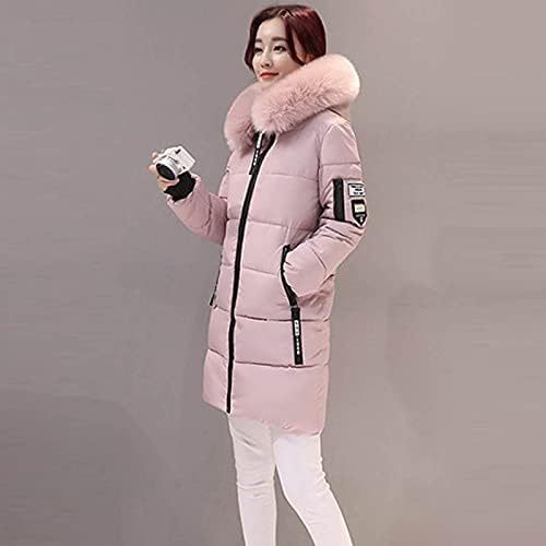 Tunika Poliészter Bő Őszi Kabátokat, Női Hosszú Ujjú Cipzár Pufi Dzseki Csuklyát Loungewear Egyszínű Király