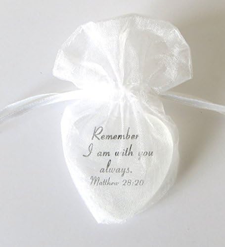 Lifeforce Üveg Szentírás Szív Tok, Emlékszem, hogy Veled vagyok Mindig. Máté 28:20 (Fehér)