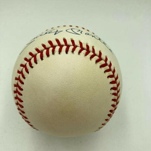 Gyönyörű Mickey Mantle Aláírt Amerikai profi Baseball-Liga PSA DNS Osztályozott MENTA 9 - Dedikált Baseball
