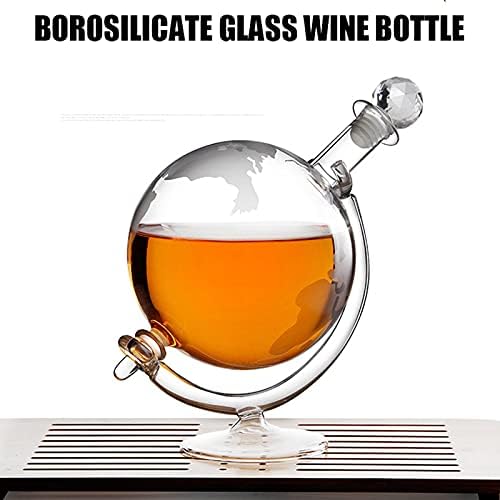 990Ml Üveg Kreatív Globe Derítő Bár Kellékek Whisky Tartályban Magas Boroszilikát Üveg Bor Adagoló Otthoni Dekoráció