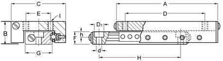 Del-Tron Precíziós, Inc. 44 mm x 203 mm, 150 mm, Utazás, Anti-Patkány Lineáris Diák - Metrikus