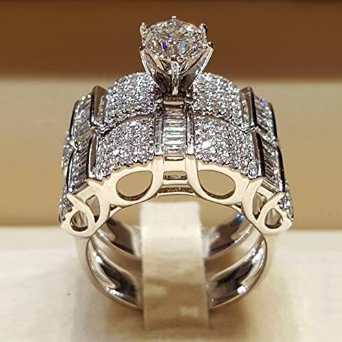 Yistu Gyűrűk Tizenévesek számára, Valentin Nap, Gyémánt Gyűrű, Gyűrű, Világos Luxus Gyűrű Új Kreatív Gyűrű Lehet Egymásra
