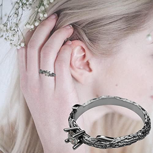 A nők a jegygyűrűk, Eljegyzési Gyűrűk Nyilatkozat Gyűrűk, Minden Nő Akril Gyűrűk Nők számára (Ezüst, 7)
