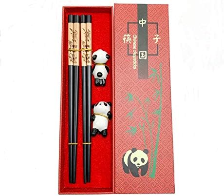DMtse Cuki Panda Evőpálcikákkal Panda Jogosultja Csodálatos Ajándék, Újrahasznosítható, Természetes Fa Pálcika Kínai Chop