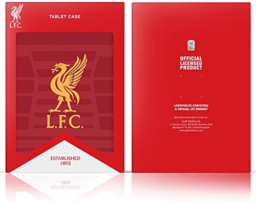 Fejét az Esetben Minták Hivatalosan Engedélyezett Liverpool Football Club Fekete Pixel 1 Crest 2 bőrkötésű Könyv Tárca burkolata