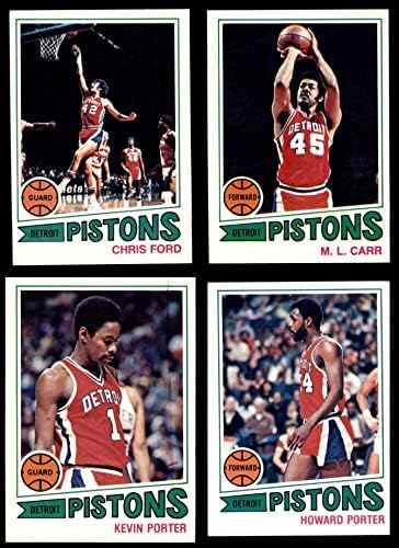 1977-78 Topps Detroit Pistons Csapat készen áll a Detroit Pistons (Set) EX+ Pistons