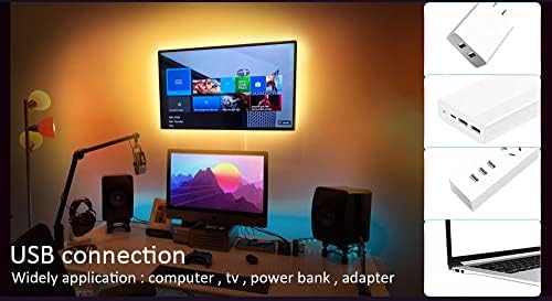 TenSteed Háttérvilágítás LED TV, RGB LED Szalag Világítás,USB Multi-Színes LED Szalag Vízálló, 30LED a Lapos Képernyős TV,