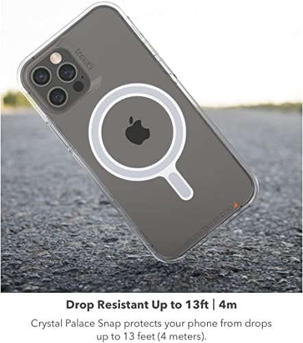 Gear4 Átlátszó tok iPhone 13 Kompatibilis Magsafe, Slim & Könnyű [13 FT D30 Hatása Védelem] Crystal Palace Snap Sorozat,