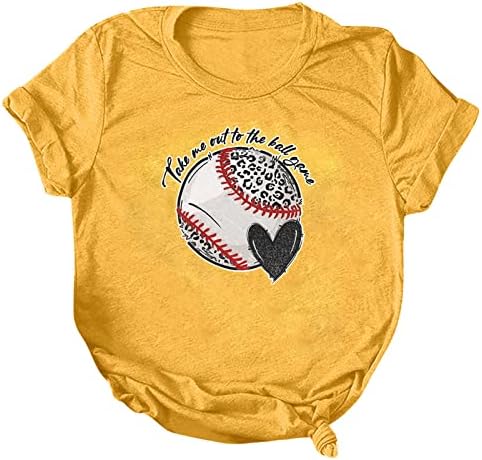 Női Rövid Ujjú Kerek Nyakú Póló Baseball Aranyos Grafikus Póló Nyári Felsők Levél Nyomtatás O Nyakú Blúz, Póló