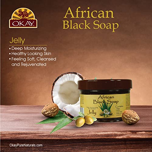 OKÉ | Afrikai Fekete Szappan Jelly | Minden bőrtípusra | Tápláló Szépség Mosás | Shea Vaj, Olíva Olaj, Kókusz Olaj, Aloe