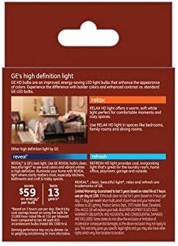 GE Nyugi 2 Csomag 40 W Egyenértékű Szabályozható Puha, Fehér A15 LED Lámpatest Izzók Közepes Bázis