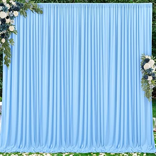 10ftx30ft Baba Kék ráncmentes Hátteret Drapériát Fél 6 Panels5ftx10ft Kék Poliészter Háttér Függöny Háttér Dekoráció Esküvő,