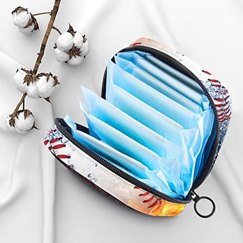 Baseball Sport Tűz, Víz Csata Egészségügyi betét Tároló Táska Menstruációs Pad Táska Hordozható Menstruációs Csésze Tok Cipzárral
