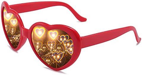 Dollger Szív Napszemüveg Szív Hatása Optikai Szemüveg Fesztivál Tartozékok Fél Rave Fények Szemüveg, Szeretet, Ajándék