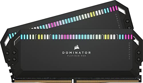 CORSAIR DOMINATOR PLATINUM RGB DDR5 RAM, 64GB (2x32GB) 5600MHz CL40 Intel XMP iCUE Kompatibilis Számítógép Memória - Fekete