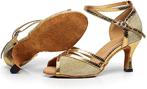 YKXLM Női &Lányok Tánc Cipő Gyakorlat Bálterem Latin Salsa Buli Tango Esküvői Teljesítmény Cipő,Modell USYCL035