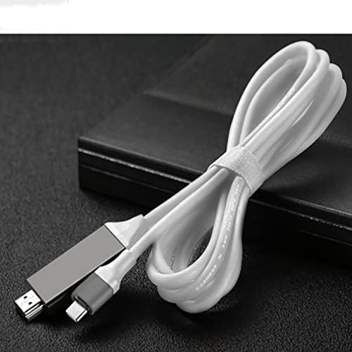 USB-C/PD 4k-HDMI Kábel Kompatibilis a Samsung Galaxy S21 5G Teljes 2160p@30Hz, 6Ft/2M Kábel [Fehér, Thunderbolt 3 Kompatibilis]