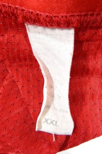 2009-ben a San Francisco 49ers Chilo Rachal 62 Játék Használt Piros Gyakorlat Jersey XXL 04 - Aláíratlan NFL Játék Használt