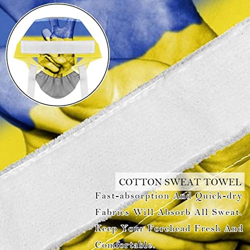 Támogatja Ukrajna 2 Db Állítható Bouffant Kalapok Gombokkal, Hajpánt Szalag Fejét Nyakkendő Kiterjed