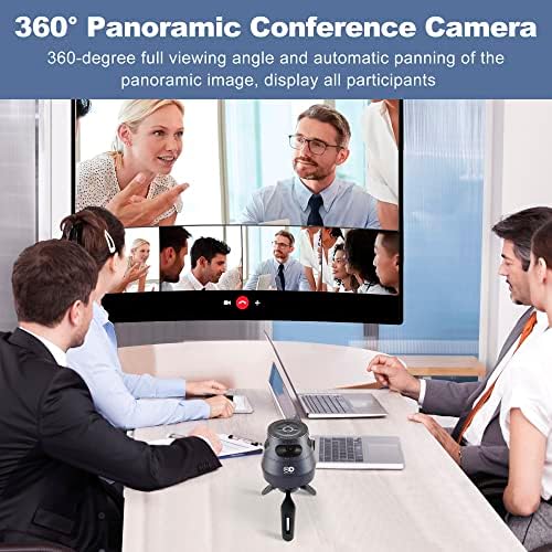 Monotakou Videó Konferencia Kamera, 1080P 360 Webkamera 8 Mikrofon,2 Videó Mód, AI Hang/Arc/. Ábra Rögzítése, Konferencia