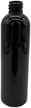 4 oz Cosmo Fekete Műanyag Palackok -12 Pack Üres Üveget Újratölthető - BPA Mentes - illóolaj - Aromaterápia | Fekete/Natural