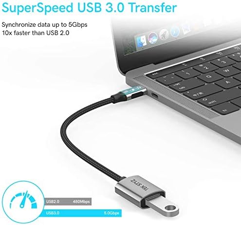 Tek Styz USB-C USB 3.0 Adapter Működik a T-Mobile Revvl 4+ OTG Típus-C/PD Férfi USB 3.0 Női Converter. (5Gbps)