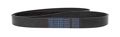 D&D PowerDrive 160J4 Poly V szíj, 0.37 Szélesség, Gumi