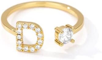 Flexia Kezdeti Gyűrűk A Nők, A-Z-Ig 26 Levelet Gyűrű Állítható Arany Nyitó Gyűrű Ábécé Női Ékszerek Gril - C-66176