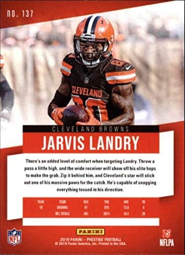 2019 Panini Prestige Xtra Pontok Kék 137 Jarvis Landry Cleveland Browns NFL Labdarúgó-Trading Card