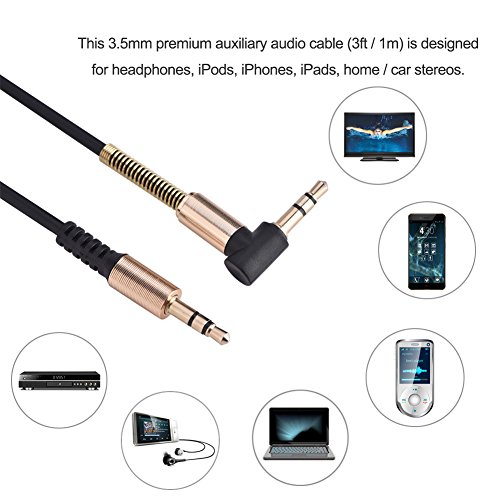 Sztereó Kiterjesztését Audio Kábel, 3,5 mm-es férfi Férfi Aux Kábel 3ft L-Alakú Kábel Hangszóró Fejhallgató Sztereó Készülékek