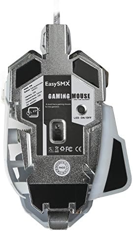 EasySMX Combaterwing Optikai USB Gaming Mouse 4000 DPI-10 Programozható gomb testre Szabott Háttérvilágítás a Számítógép